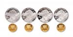 2010年世界遗产-武当山古建筑群均为1/4盎司金币、1盎司银币各一枚，共四套八枚