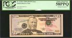 Fr. 2128-G. 2004 $50  Federal Reserve Note. Chicago. PCGS Currency Choice About New 58 PPQ. Misalign
