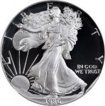 1986-S Silver Eagle. Proof-70 Ultra Cameo (NGC).