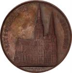 FRANCE. Chartres. Chartres Cathedral Bronze Medal, 1861. Geerts (Ixelles) Mint. UNCIRCULATED.