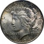 1924-S Peace Silver Dollar. MS-63 (PCGS).
