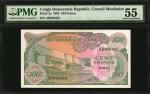 CONGO DEMOCRATIC REPUBLIC. Conseil Monetaire. 100 Francs, 1963. P-1a. PMG About Uncirculated 55.