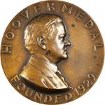 1929 Hoover Medal. Bronze. 69.5 mm. By John Flanagan. Awarded to Herbert Hoover. Extremely Fine.