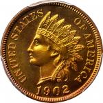 1902 Indian Cent. Snow-PR4. Repunched Date. Proof-67 RD Cameo (PCGS). CAC.