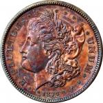 1877 Pattern Morgan Half Dollar. Judd-1511, Pollock-1675. Rarity-7+. Copper. Reeded Edge. Proof-62 B