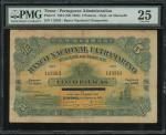 1933年帝汶5元，加盖于1924年澳门大西洋银行纸币上，编号113263，PMG25, 有污渍。Timor, 5 patacas (1933), overprinted on a Macau 5 p