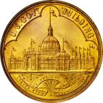 1893 Worlds Columbian Exposition. Official Medal--Type I, Large Letters Obverse. Brass. 37 mm. HK-15