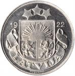 LATVIA. 20 Santimu, 1922. Le Locle (Huguenin) Mint. PCGS SPECIMEN-65 Gold Shield.