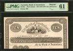 1878-1910年澳洲银行10英镑。单面样张。 AUSTRALIA. Bank of Australasia. 10 Pounds, 1878-1910. P-Unlisted. Proof. PM
