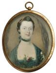 Portrait Miniature of a Young Lady. European, 19th Century. In gold (untested) oval frame. 52 x 44mm