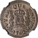 MEXICO. 1/2 Real, 1762-Mo M. Mexico City Mint. Charles III. NGC MS-64.