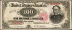 Friedberg 378. 1891 $100  Treasury Note. PMG Very Fine 30.