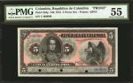 COLOMBIA. República de Colombia. 1 Peso, 2 Pesos, 5 Pesos. July 20, 1915. P-321p, 322p, 323p. Specim