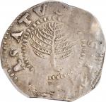 1652 Pine Tree Shilling. Large Planchet. Noe-11, Salmon 9-F, W-760. Rarity-4. No H in MASATVSETS. VF