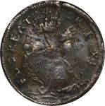 Undated (ca. 1652-1674) St. Patrick Farthing. Martin 2b.3-Ea.5, W-11500. Rarity-7+. Copper. Sea Beas