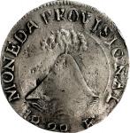 EL SALVADOR. 2 Reales, 1828-F. San Salvador Provisional Mint. PCGS Genuine--Damage, VF Details.
