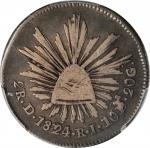 MEXICO. 2 Reales, 1824-D RL. Durango Mint. PCGS VF-25 Gold Shield.