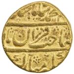 MUGHAL: Muhammad Shah, 1719-1748, AV mohur (10.94g), Shahjahanabad, AH113x year 8, KM-439.4, VF.