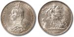 1887年英国维多利亚女王像马剑银币一枚，GBCA MS61,敬请预览