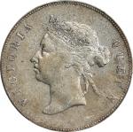 1891年香港半圆银币。香港造币厂。(t) HONG KONG. 50 Cents, 1891. London Mint. Victoria. PCGS Genuine--Cleaned, EF De