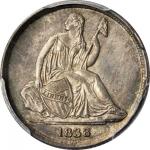 1838-O Liberty Seated Dime. No Stars. Fortin-101a. Rarity-5. MS-65 (PCGS). CAC.