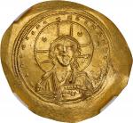 CONSTANTINE IX, 1042-1055. AV Histamenon Nomisma (4.42 gms), Constantinople Mint. NGC Ch AU, Strike:
