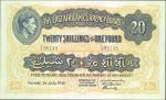 East African Currency Board, 20 shillings, Nairobi, 1 June 1939, serial number F/4 95145, orange and