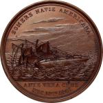 1846 The Mexican War / Loss of the Somers Medal. By Charles Cushing Wright. Julian NA-25. Bronze. Er