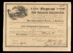 CSA. Trio of CSA Bonds. February 20, 1863. $1000 B-166. Alexander Stephens. Unissued remainder, comp