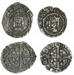 Henry VIII (1509-47), first coinage, Halfpennies (2), London, 0.42g, m.m. portcullis/-, henric di gr