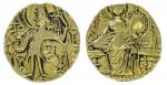 Later Kushan, Kipunadha (c.335-50), gold Dinar, 7.67g, nimbate and crowned king standing left, makin