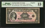 CANADA. Bank of Canada. 20 Dollars, 1935. P-BC-9b. PMG Choice Fine 15.