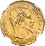 FRANCE Second Empire / Napoléon III (1852-1870). 5 francs tête nue, grand module 1860, A, Paris.