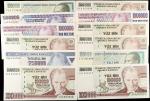 TURKEY. Lot of (12). Mixed Banks. Mixed Denominations, Mixed Dates. P-Various. Very Fine to Uncircul