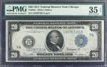 Fr. 991c. 1914 $20 Federal Reserve Note. Chicago. PMG Choice Very Fine 35 EPQ.