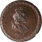 GREAT BRITAIN. Middlesex. National Series. Penny Token, "1688" (1790s). NGC MS-66 Brown.