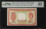 1953年马来亚及英属婆罗洲货币发行局拾圆。MALAYA AND BRITISH BORNEO. Board of Commissioners of Currency. 10 Dollars, 195