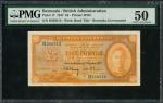 Bermuda Government, 5, 17 February 1947, serial number R 269212, orange and multicoloured, head of G