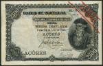 Banco de Portugal, Azores, 2500 reis, 30 July 1909, serial number BD 05561, Ch.1, grey, pale blue an