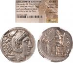 古希腊亚历山大大帝制式四德拉克马银币一枚，NGC评级Ch AU精选近未流通，工艺最高分5/5分，底板4/5分。重约17.24克，直径约26毫米 公元前323-前300年发行，早期身后版，面值4德拉克马