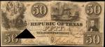 Austin, Texas. Republic of Texas. May 15, 1840. $50. Very Fine.
