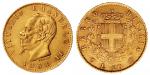 1864年意大利二十里拉金币一枚，完全未使用品