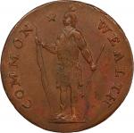 1788 Massachusetts Cent. Ryder 6-N, W-6240. Rarity-3-. No Period After MASSACHUSETTS. MS-62 BN (PCGS