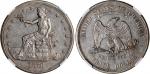 1876S美国贸易银元，NGC AU Detail，有清洗