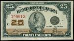 1923年加拿大贰毫伍分纸辅币，PCGSBG64