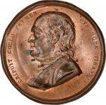 (Ca. 1850?) Benjamin Franklin Medallic Portrait Shell. Fuld FR.ME.NL.9. Copper electrotype shell, 45