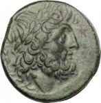 Greek Coins, Bruttium, Brettii. AE Unit-Drachm, c. 211-208 BC. HN Italy 1988. Scheu 43. SNG ANS 104.