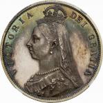 Great Britain. 1887. Silver. NGC PR65 CAMEO. Proof. 1/2Crown. Victoria Jubilee Head Silver Proof 1/2