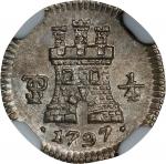 BOLIVIA. 1/4 Real, 1797-PTS. Potosi Mint. Charles IV. NGC MS-65.