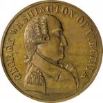 1883 George Washington of Virginia Medal. Massamore Restrike. Musante GW-352R, Baker-64C. Brass. MS-